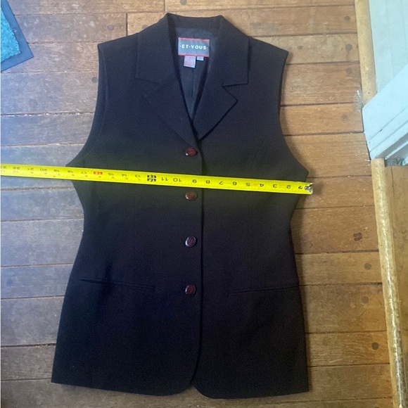 ET VOUS | Blazer Vest | size S | black sleeveless - Picture 5 of 5